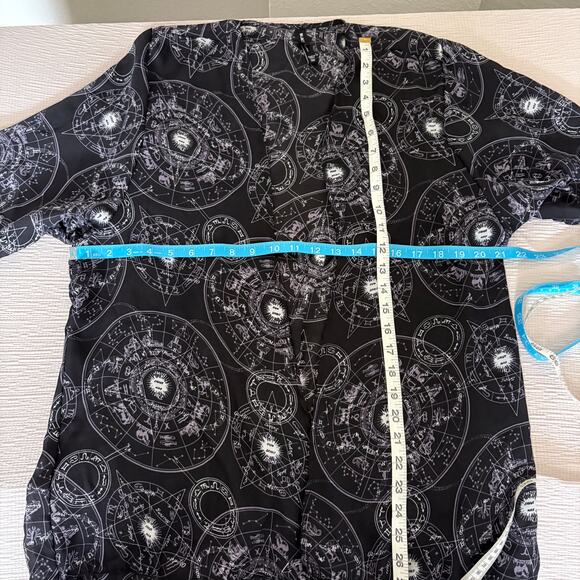 Blackheart spell circle sheer kimono cardigan gothic witchy small ( oversized ) - Picture 7 of 11